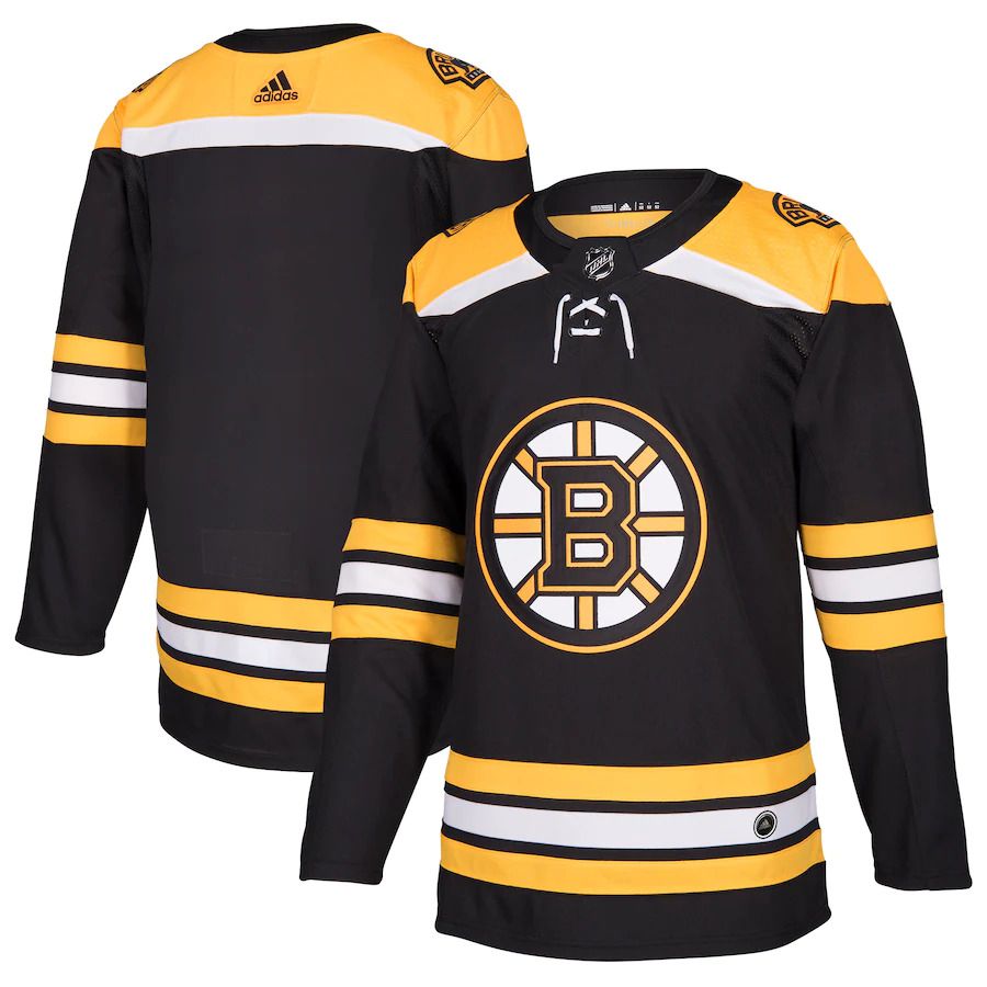 Men Boston Bruins adidas Black Home Authentic Blank NHL Jersey